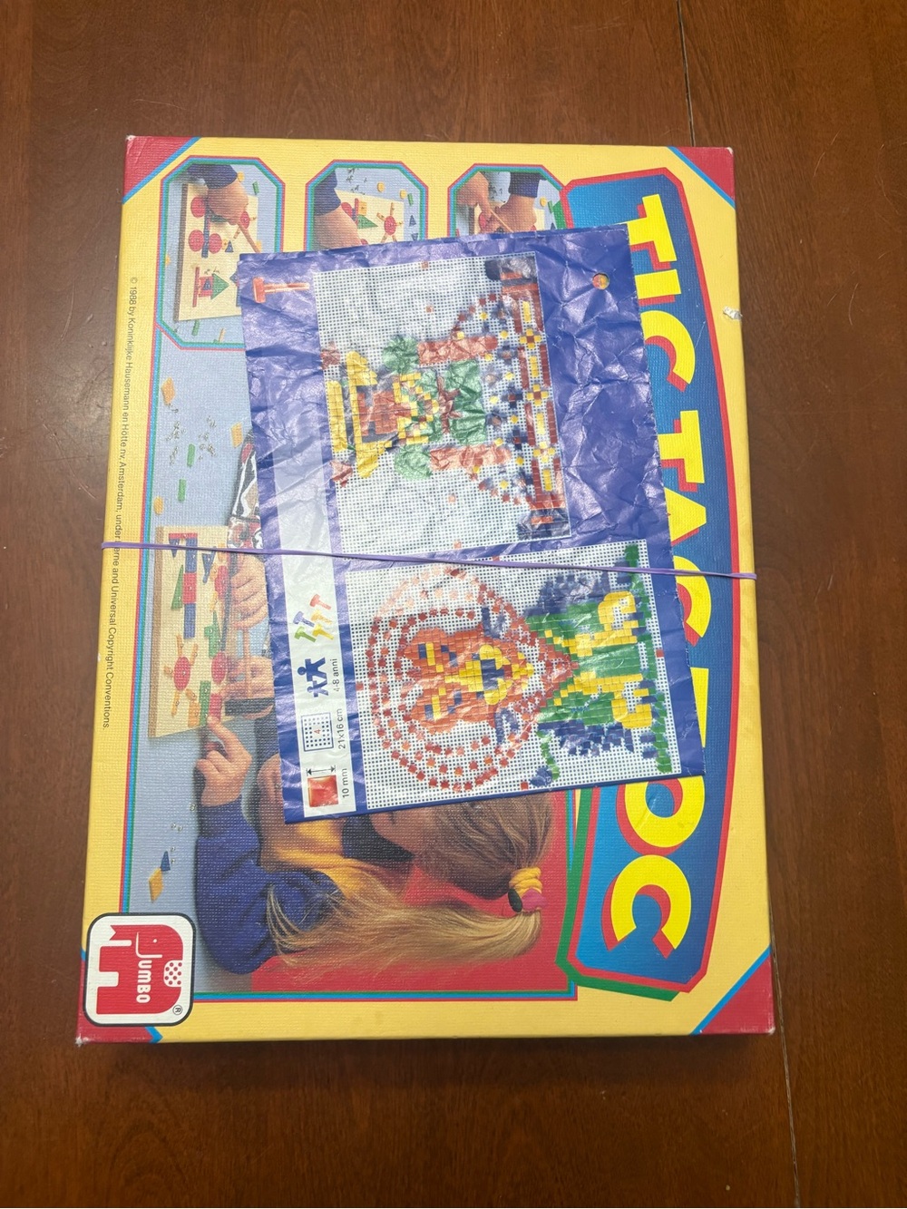 Jumbo Tic Tac Toe Mosaic Game - Yellow/Blue